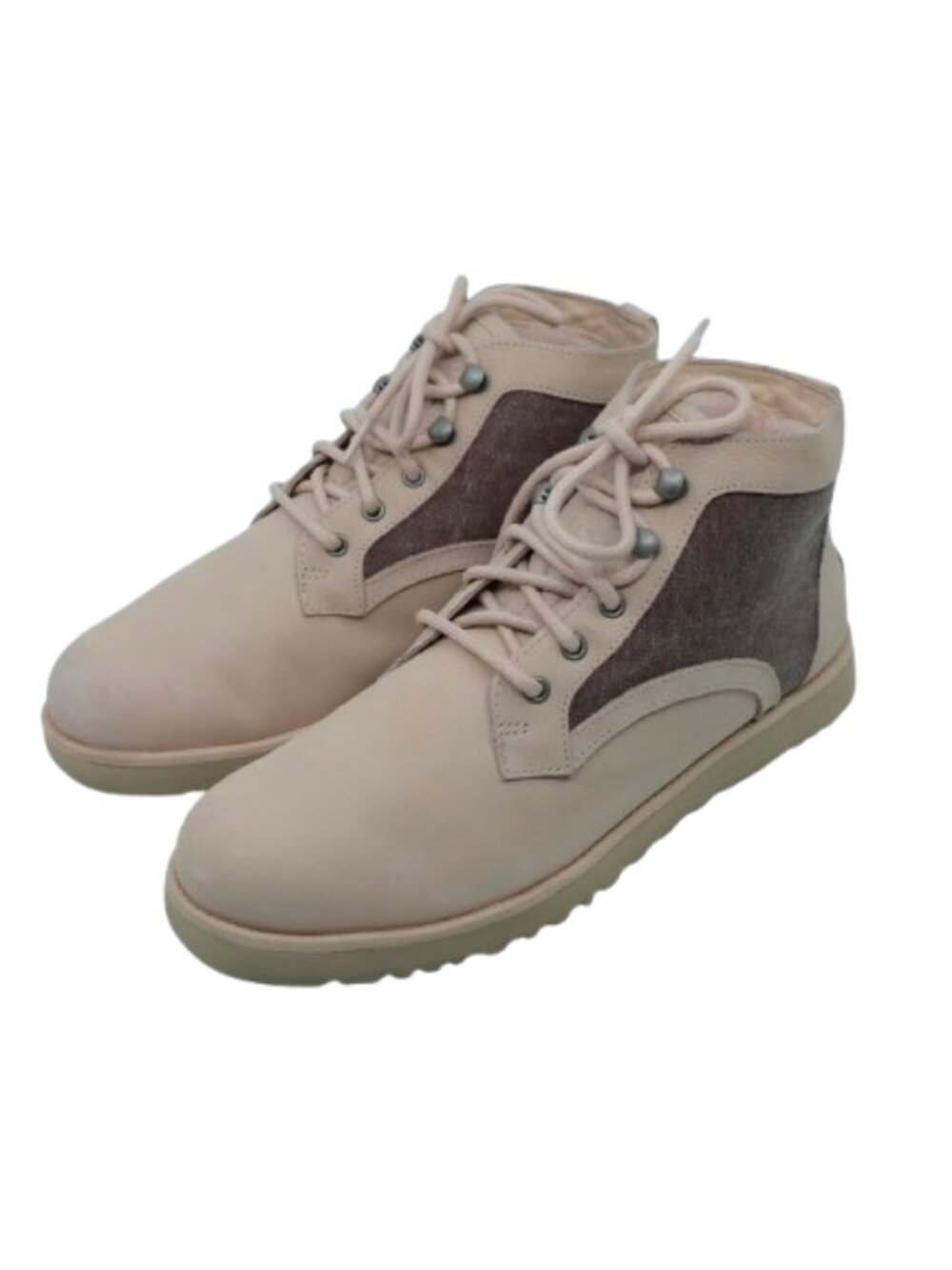 UGG~BETHANY CANVAS QUARTZ SHOES~Chukka Boots Leather Shearling Sz 9.5